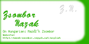 zsombor mazak business card